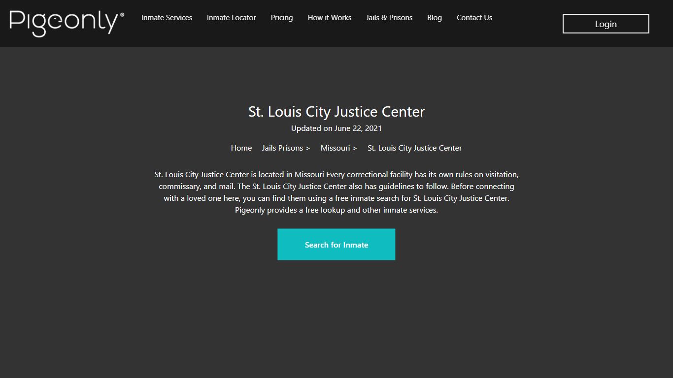 St. Louis City Justice Center Inmate Search | Missouri