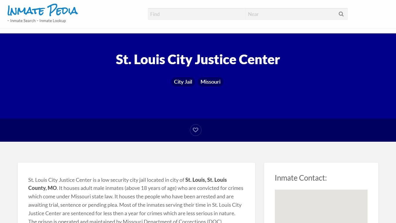 St. Louis City Justice Center – Inmate Pedia – Inmate ...